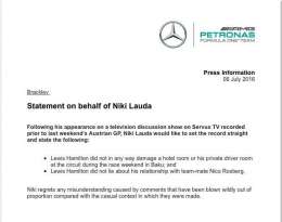 Mercedes извинилась за вранье Ники Лауды